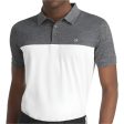 Calvin Klein Colour Block Polo Shirt - Charcoal Marl White Discount