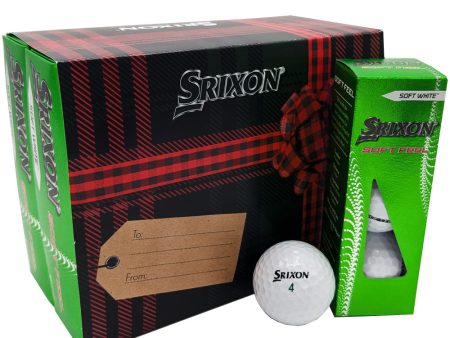 Srixon Soft Feel Golf Balls - White - Festive Double Dozen Supply