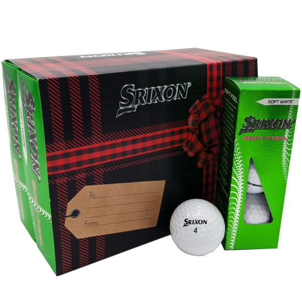 Srixon Soft Feel Golf Balls - White - Festive Double Dozen Supply