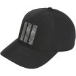 adidas Tour 3 Stripe Print Cap - Black Hot on Sale