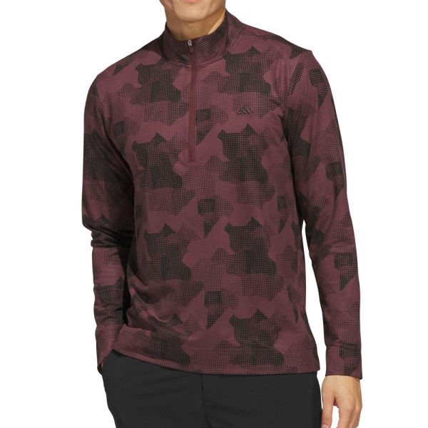 adidas Go-To Printed 1 4 Zip Pullover - Aurora Ruby Sale