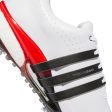 adidas Tour360 24 Spiked Waterproof Shoes - White Core Black Lucid Red For Cheap