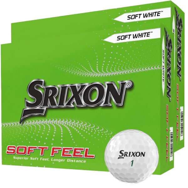 Srixon Soft Feel Golf Balls - White - Festive Double Dozen Supply