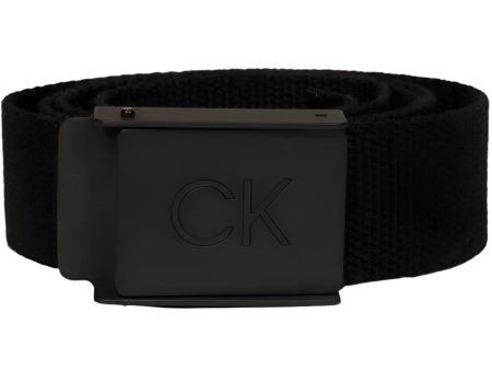 Calvin Klein Monogram Buckle Belt - Black For Sale