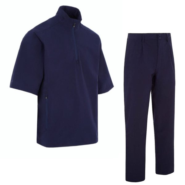 ProQuip Aqualite Waterproof Half Sleeve Suit - Navy Hot on Sale