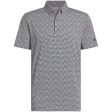 adidas Go-To Printed Stripe Polo Shirt - Grey Three Mel Black Online Sale