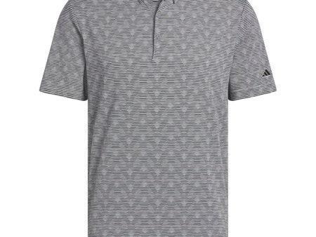 adidas Go-To Printed Stripe Polo Shirt - Grey Three Mel Black Online Sale