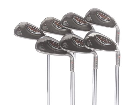 Ping G10 Steel Mens Right Hand Irons 5-SW 2* Flat Senior - Ping For Sale