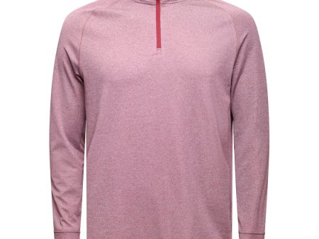 Mizuno Melange 1 4 Zip Pullover - Burgundy For Discount