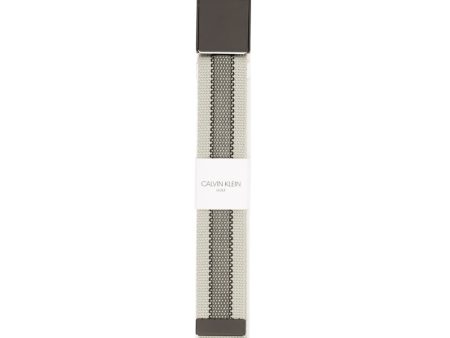 Calvin Klein Webbing Belt - Silver Supply