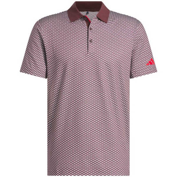 adidas Beyond the Course Textured Polo Shirt - Aurora Ruby For Discount