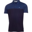 Calvin Klein Colour Block Polo Shirt - Cobalt Marl Navy Discount