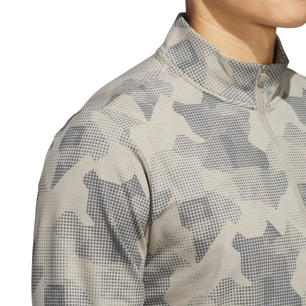 adidas Go-To Printed 1 4 Zip Pullover - Putty Beige Fashion