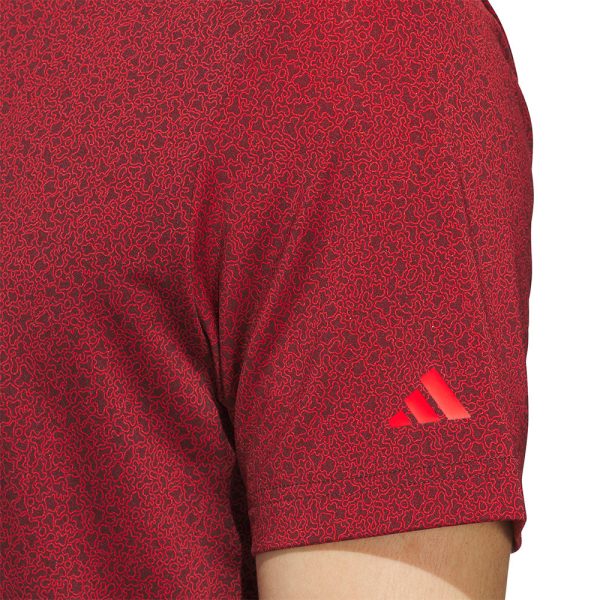 adidas Ultimate365 Mini Bunker Polo Shirt - Aurora Ruby Online Sale