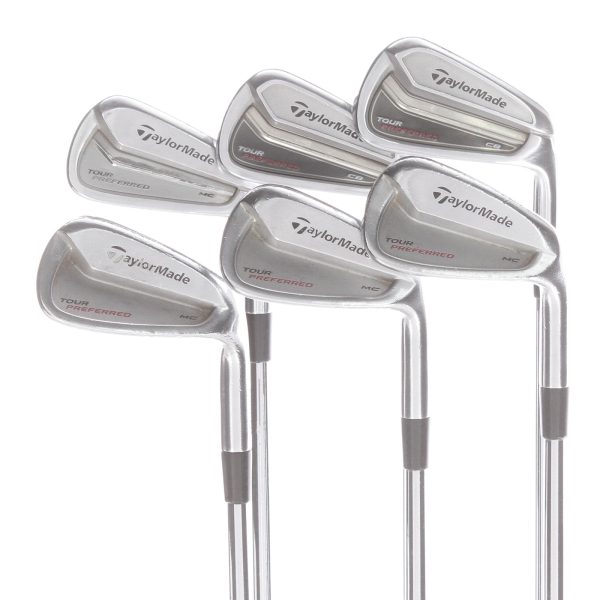 TaylorMade Tour Preferred CB MC 2014 Steel Mens Right Hand Irons 5-PW Stiff - KBS Tour For Discount