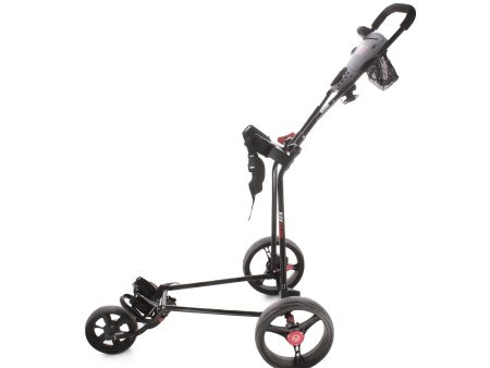 Eze Glide Cruiser 3-Wheel Push Pull Trolley - Black Red For Sale