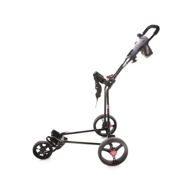 Eze Glide Cruiser 3-Wheel Push Pull Trolley - Black Red For Sale