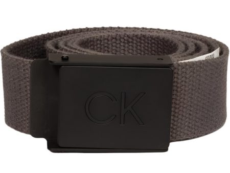 Calvin Klein Monogram Buckle Belt - Charcoal For Discount