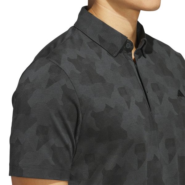 adidas Go-To Printed Polo Shirt - Carbon Black Supply