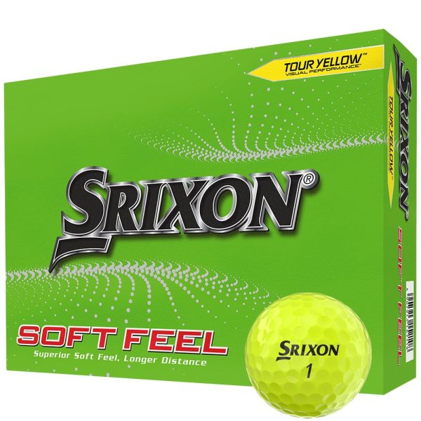 Srixon Soft Feel Golf Balls - Yellow - Festive Double Dozen Discount