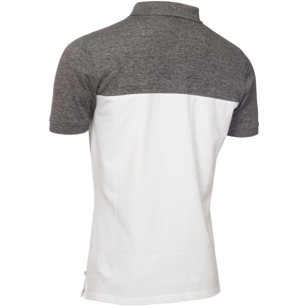 Calvin Klein Colour Block Polo Shirt - Charcoal Marl White Discount