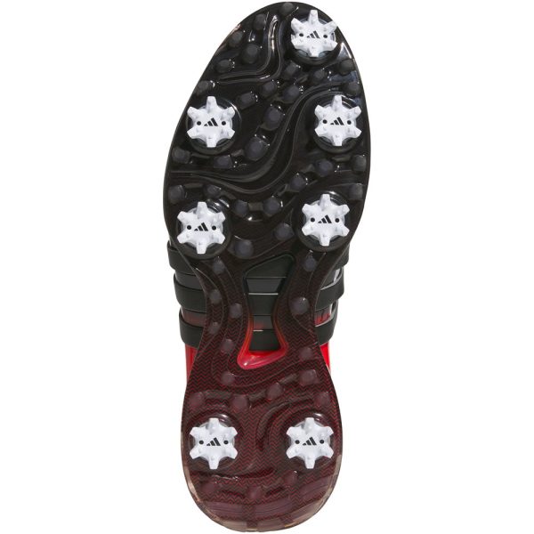 adidas Tour360 24 Spiked Waterproof Shoes - White Core Black Lucid Red For Cheap