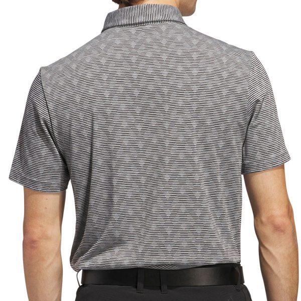 adidas Go-To Printed Stripe Polo Shirt - Grey Three Mel Black Online Sale