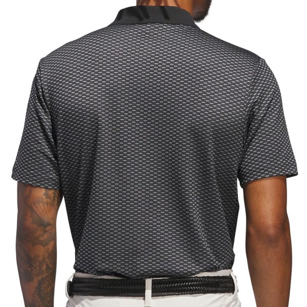 adidas Beyond the Course Textured Polo Shirt - Black For Cheap