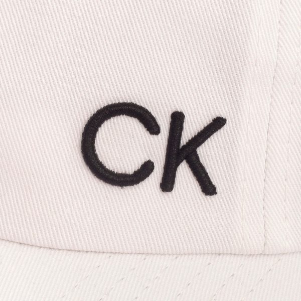 Calvin Klein Cotton Twill Caps - White Discount