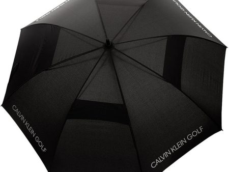 Calvin Klein Solid Colour Vented Umbrella - Black Online now