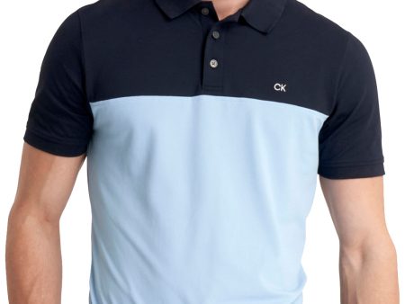 Calvin Klein Colour Block Polo Shirt - Navy Blue Sale