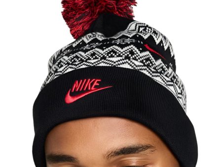 Nike Peak Beanie - Black University Red University Red Cheap