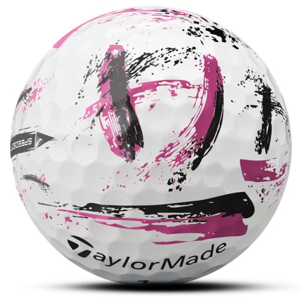 TaylorMade SpeedSoft Golf Balls - Ink Pink - 3 Ball Sleeve For Discount