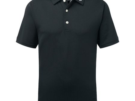 FootJoy Junior Stretch Pique Solid Polo Shirt - Black Supply