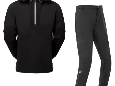 FootJoy HydroLite X HydroLite V2 Hooded Waterproof Suit - Black Hot on Sale