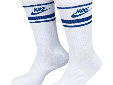 Nike Dri-FIT Everyday Essential Crew Socks (3 Pairs) - White Game Royal Fashion