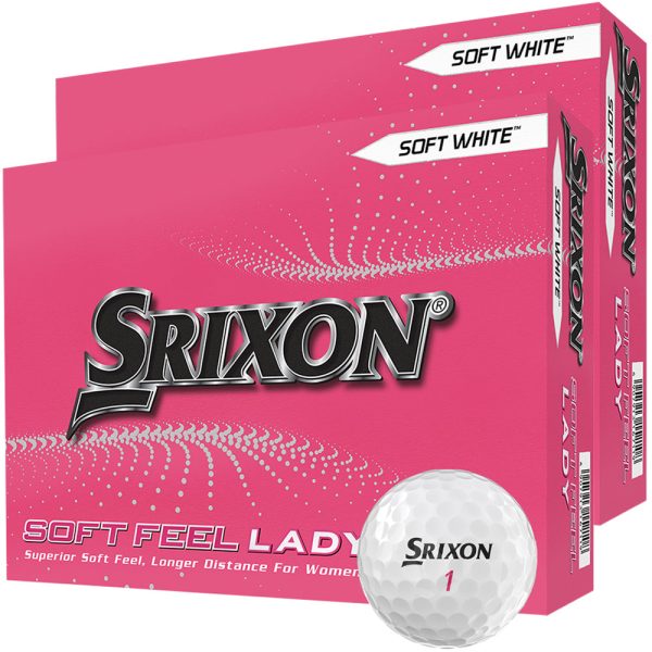 Srixon Soft Feel Lady Golf Balls - Soft White - Festive Double Dozen Fashion