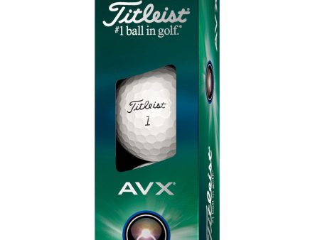 Titleist AVX Golf Balls - White - 3 Ball Sleeve For Sale