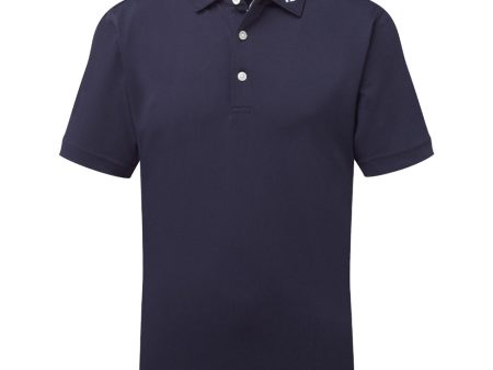 FootJoy Junior Stretch Pique Solid Polo Shirt - Navy Cheap