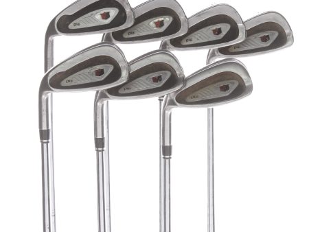 Wilson Di6 Steel Mens Left Hand Irons 4-PW Regular - True Temper Taper Tech-DL For Sale