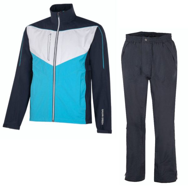 Galvin Green Armstrong Alan Waterproof Suit - Navy Aqua White - Navy Online Sale