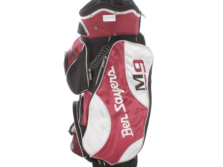 Ben Sayers M9 Cart Bag - Crimson White For Sale