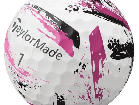 TaylorMade SpeedSoft Golf Balls - Ink Pink - 3 Ball Sleeve For Discount