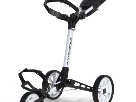 Sun Mountain Ridgeline 3-Wheel Push Trolley - White Hot on Sale