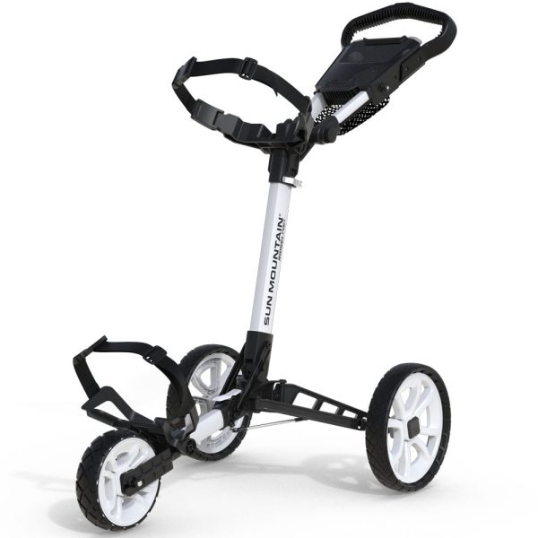 Sun Mountain Ridgeline 3-Wheel Push Trolley - White Hot on Sale