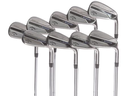 Callaway AI Smoke Steel Mens Right Hand Irons 5-GW+SW 10 Bounce Stiff - Dynamic Gold Mid 115 For Sale