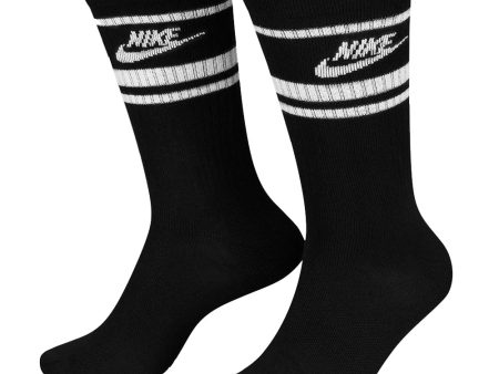 Nike Dri-FIT Everyday Essential Crew Socks (3 Pairs) - Black White Online Hot Sale