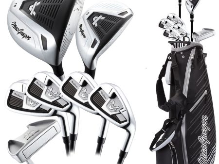 MacGregor V-MAX Junior 8-Piece Set Boys Stand Bag - Silver (Ages 12-14) Online