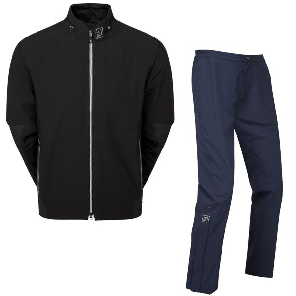 FootJoy HydroTour HydroLite V2 Waterproof Suit - Black + Navy Online Sale