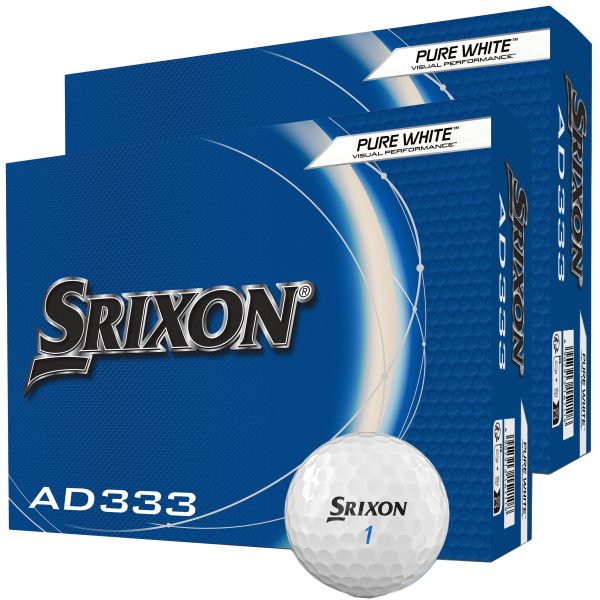 Srixon AD333 Golf Balls - White - Festive Double Dozen Fashion